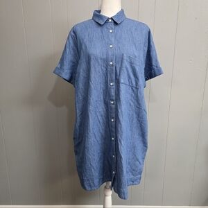 Old Navy Denim Button Down Shirt Dress Size XL
